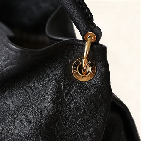 black louis vuitton artsy replica|louis vuitton black embossed bag.